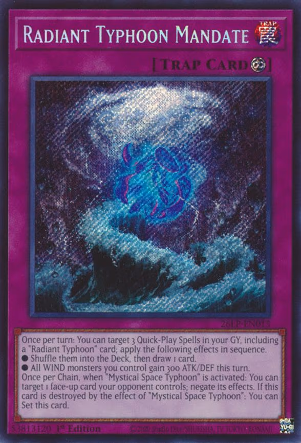 Radiant Typhoon Mandate - Secret Rare (26LP-EN015)