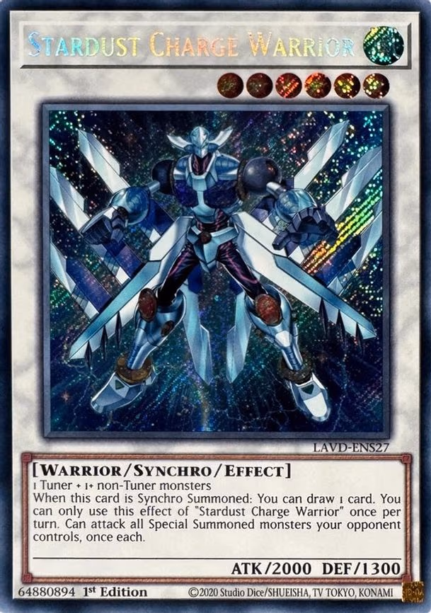 Stardust Charge Warrior - Secret Rare (LAVD-ENS27)