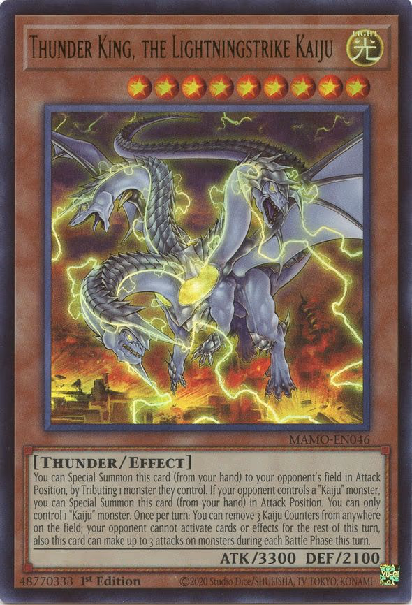 Thunder King, the Lightningstrike Kaiju - Ultra Rare (MAMO-EN046)