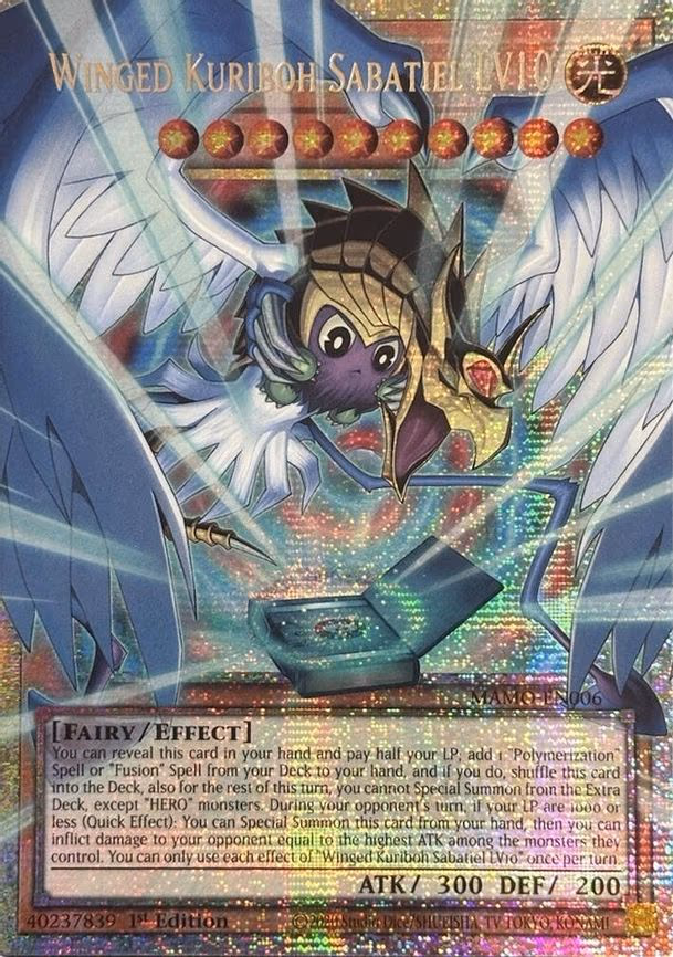 Winged Kuriboh Sabatiel LV10 - Starlight Rare (MAMO-EN006)
