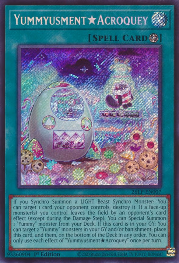 YummyusmentAcroquey - Secret Rare (26LP-EN007)